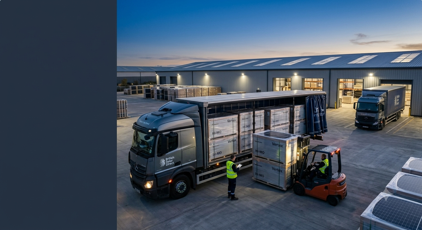 Solar panel delivery and logistics
